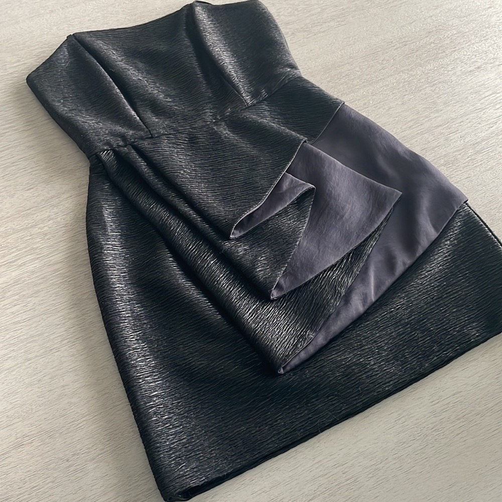 Bcbgeneration Mini Strapless Formal Black Dress S… - image 3